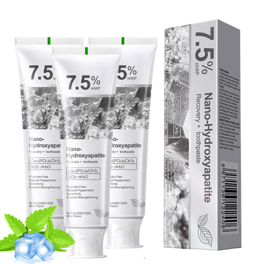 Teeth Whitening Treatment - 7.5% Nano Hydroxyapatite Toothpaste Whitening Gentle