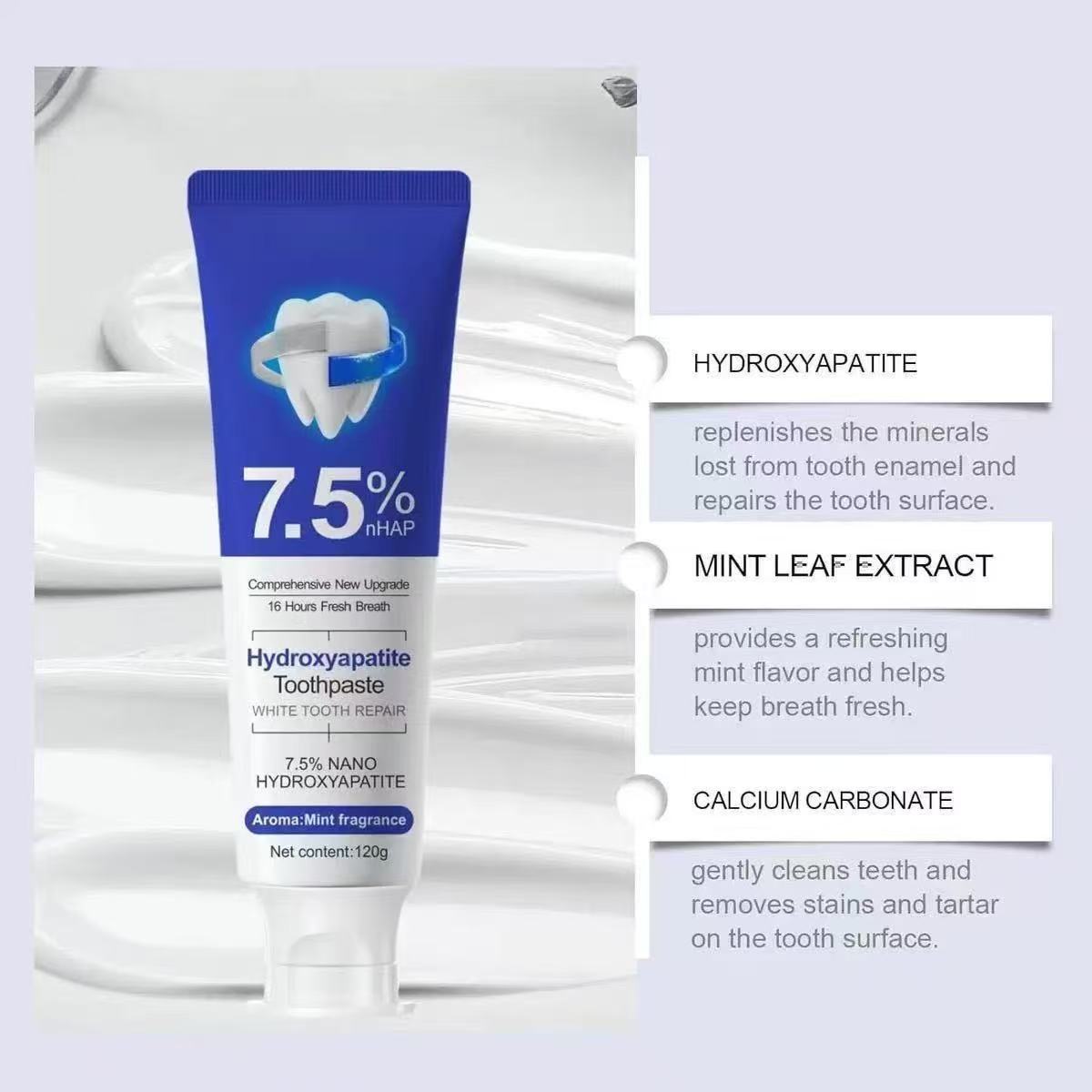 7.5%Nano Hydroxyapatite Toothp - Teeth Whitening Treatment recension och pris