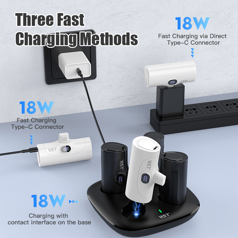 4pcs Portable Mini Power Bank  - Led Mouth Tray recension och pris