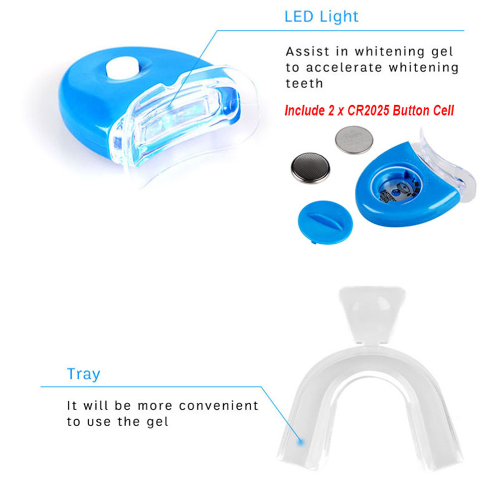 3/6/10 Teeth Whitening Kit Gel - Led Mouth Tray recension och pris