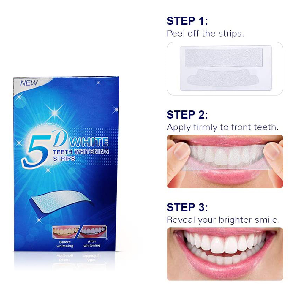 5D White Teeth Whitening Strip - Teeth Whitening Near Me recension och pris
