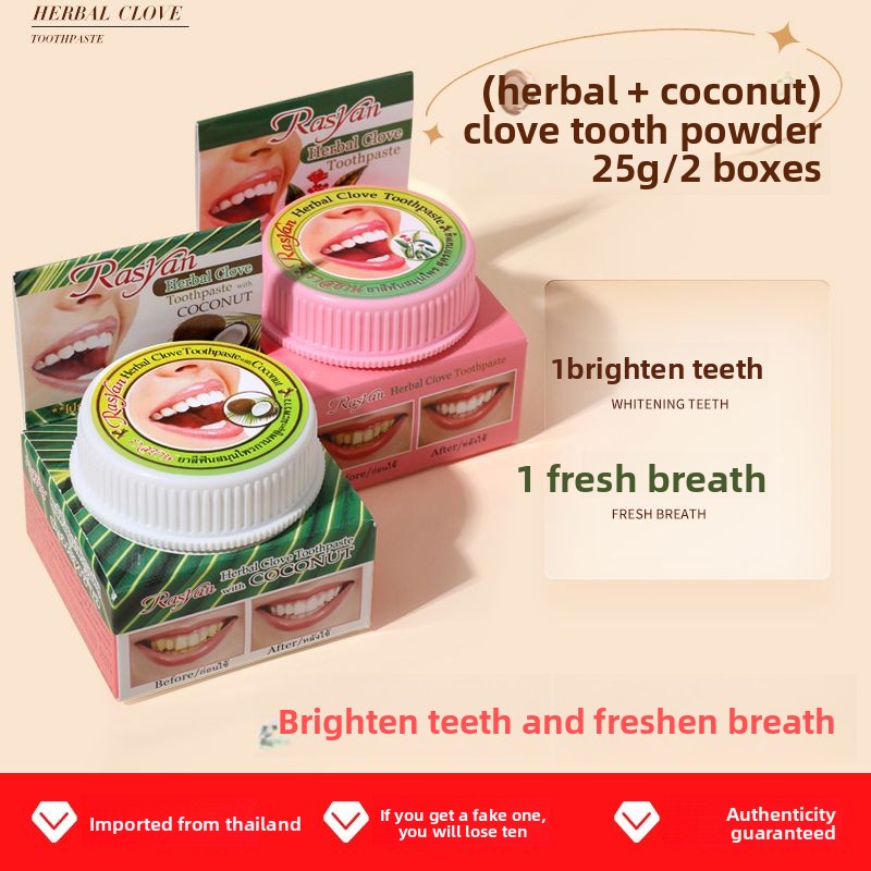 Thai Clove/coconut Tooth Powde - Teeth Whitening Near Me recension och pris